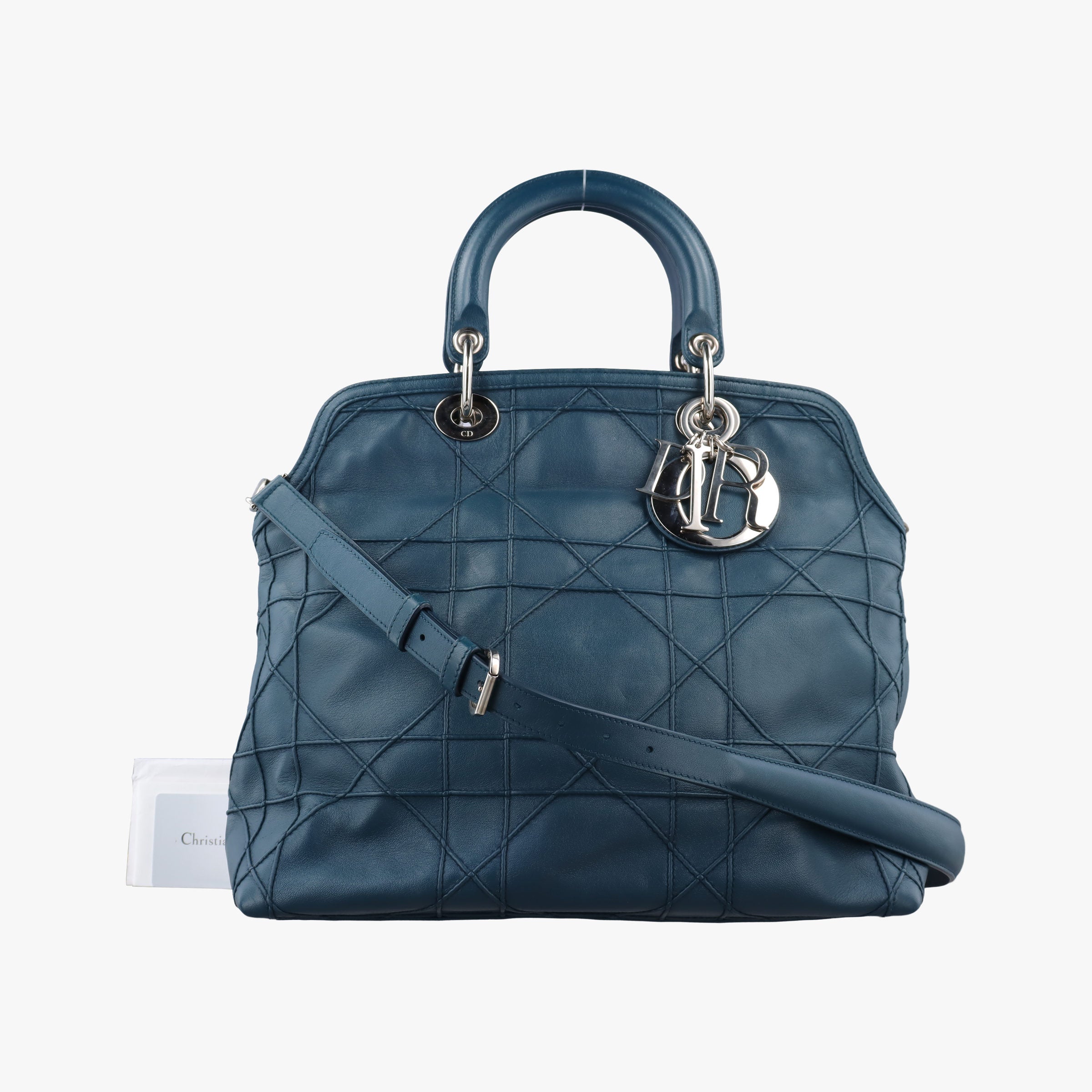 Pre-owned Christian Dior granville Blue lambskin  shoulderbag | stylenewstar