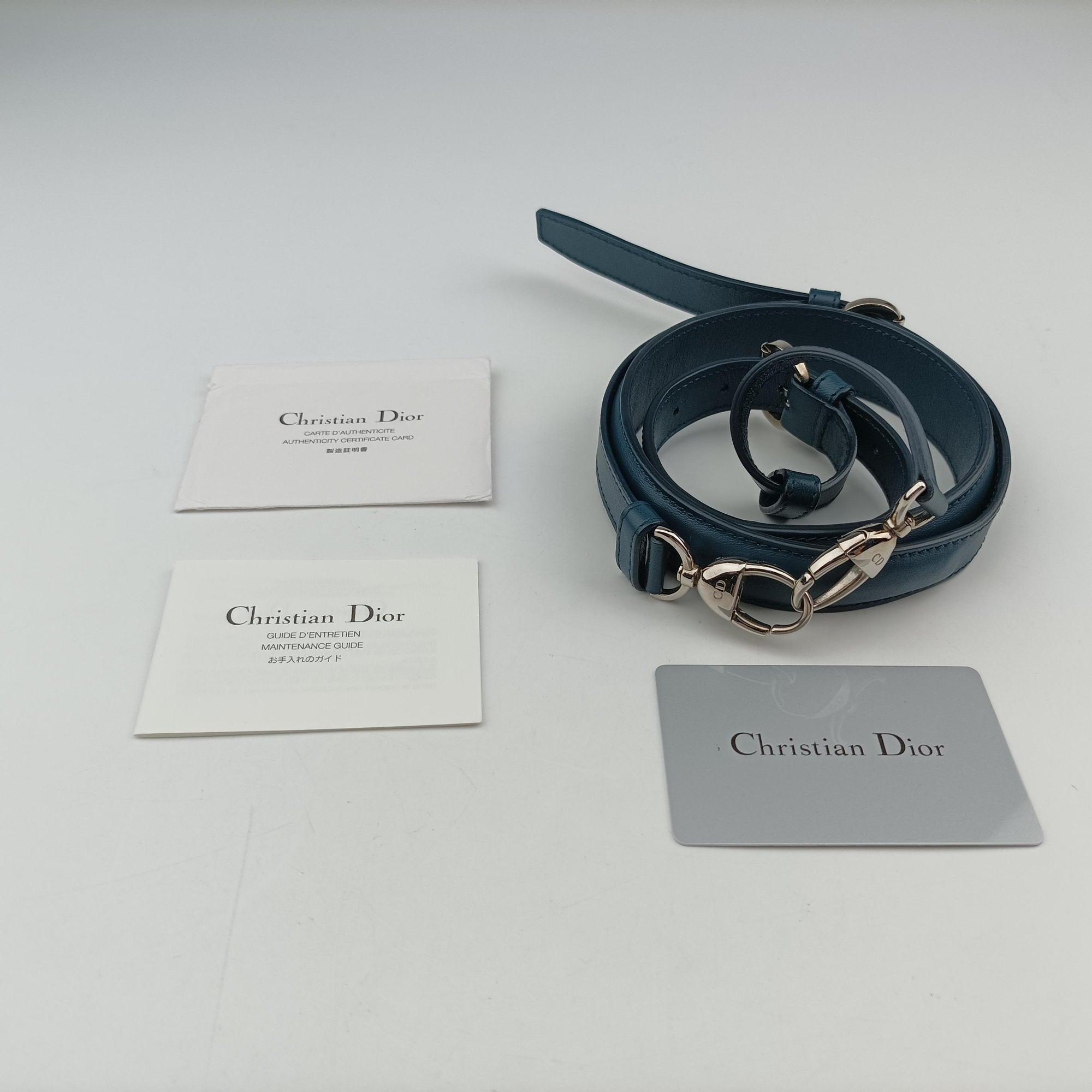 Pre-owned Christian Dior granville Blue lambskin  shoulderbag | stylenewstar