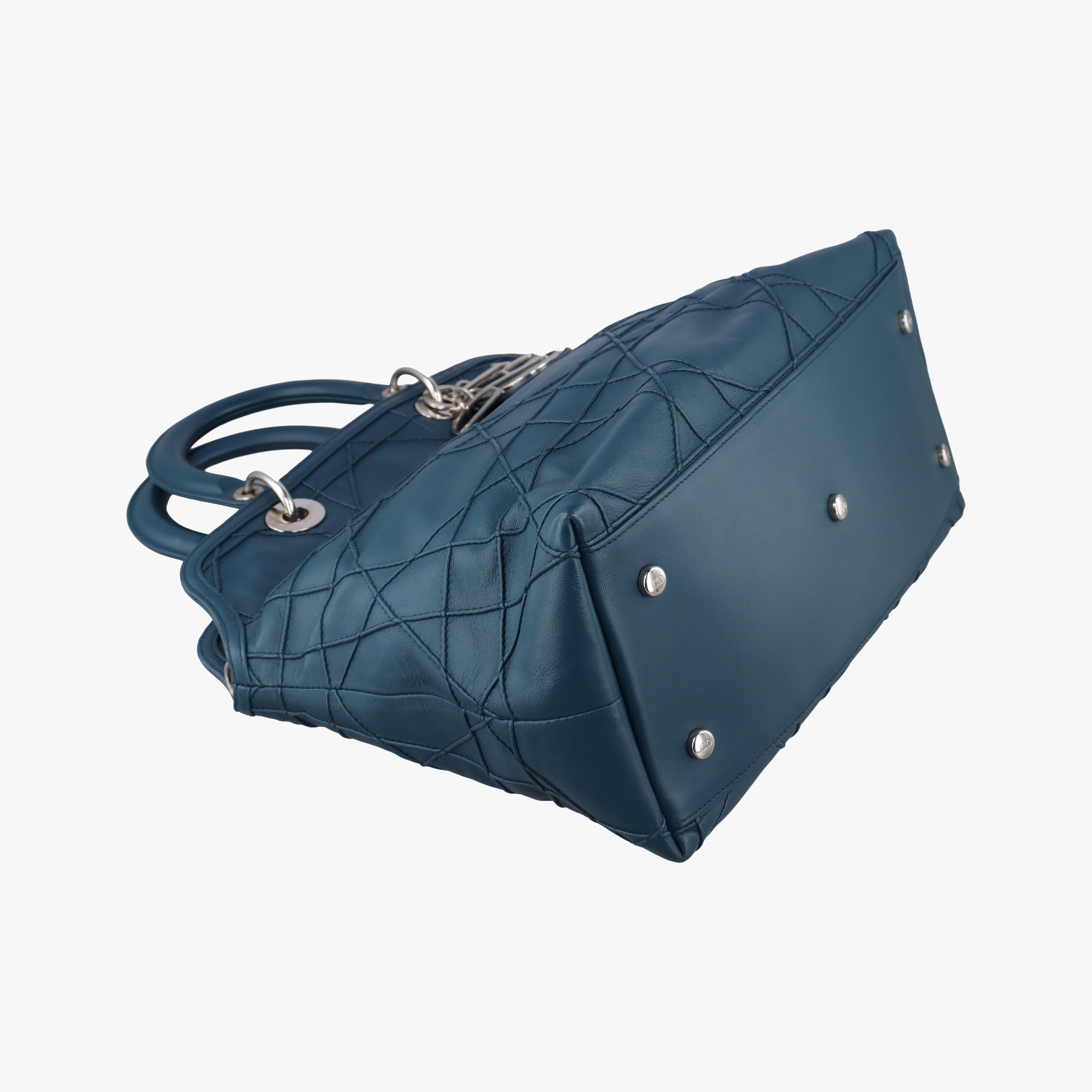 Pre-owned Christian Dior granville Blue lambskin  shoulderbag | stylenewstar