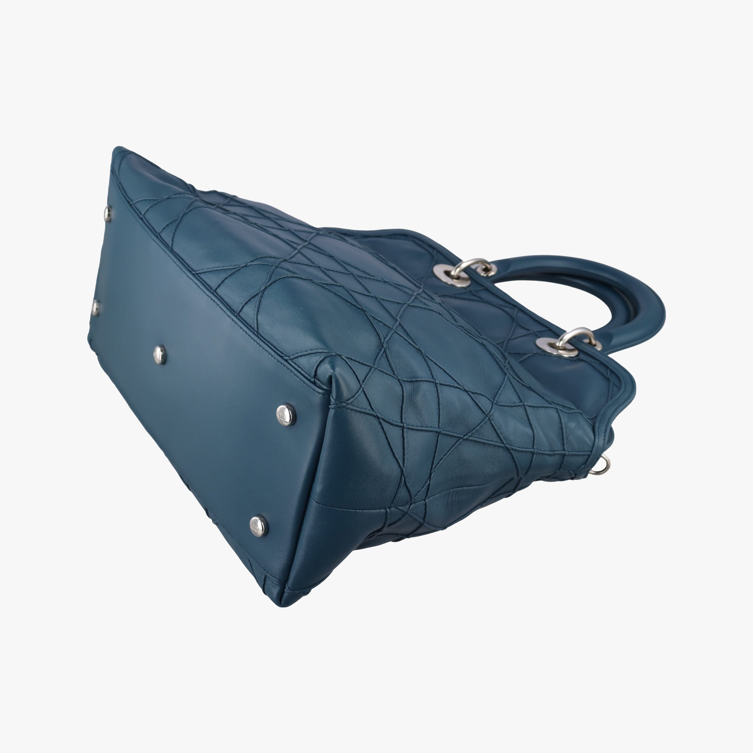 Pre-owned Christian Dior granville Blue lambskin  shoulderbag | stylenewstar
