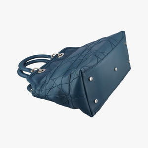 Pre-owned Christian Dior granville Blue lambskin  shoulderbag | stylenewstar