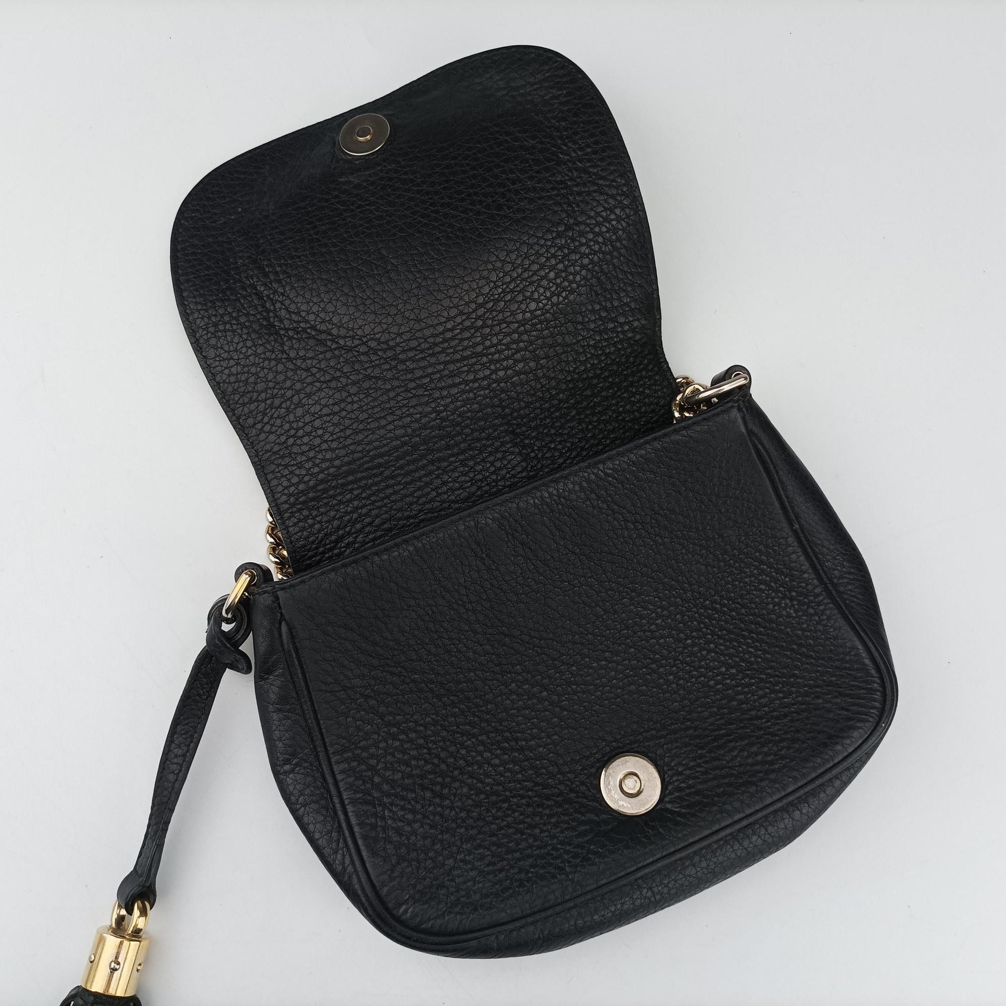 Pre-owned Gucci Soho Black Leather 323190 shoulderbag | stylenewstar