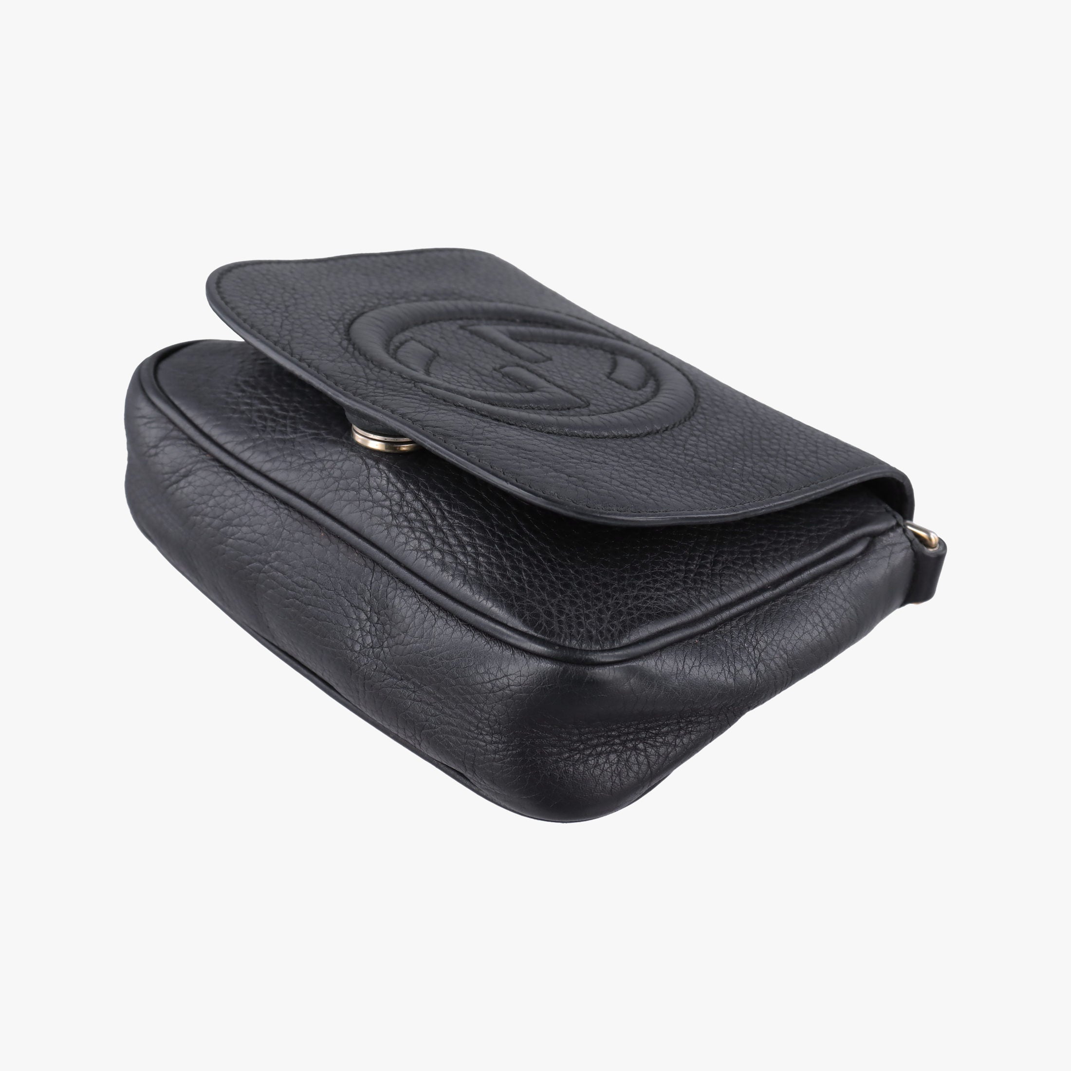 Pre-owned Gucci Soho Black Leather 323190 shoulderbag | stylenewstar