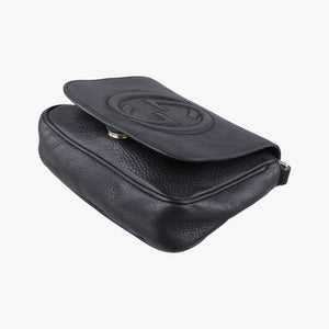 Pre-owned Gucci Soho Black Leather 323190 shoulderbag | stylenewstar