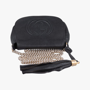 Pre-owned Gucci Soho Black Leather 323190 shoulderbag | stylenewstar