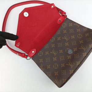 Pre-owned Louis Vuitton SAINT MICHEL Brown×COQUELICOT Monogram Canvas×epi M44031 shoulderbag | stylenewstar