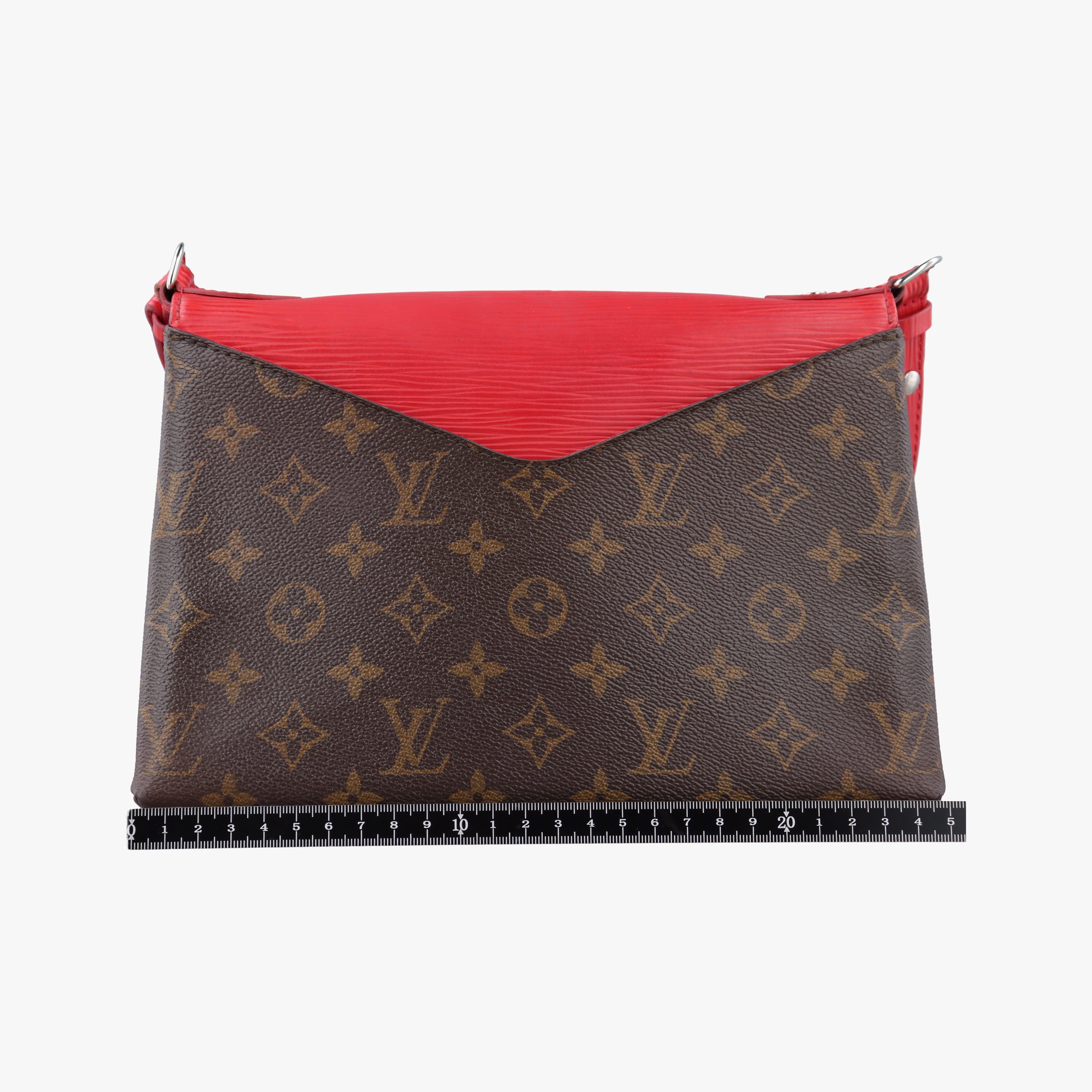 Pre-owned Louis Vuitton SAINT MICHEL Brown×COQUELICOT Monogram Canvas×epi M44031 shoulderbag | stylenewstar