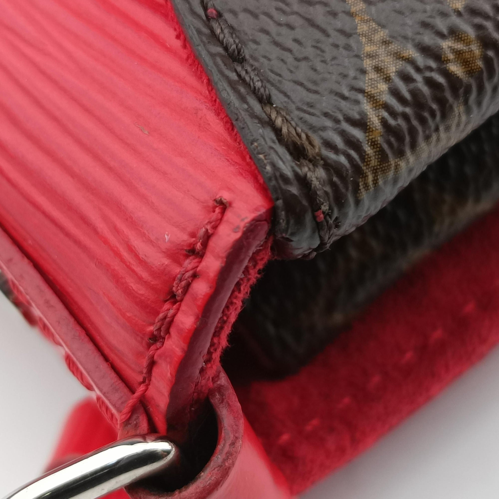 Pre-owned Louis Vuitton SAINT MICHEL Brown×COQUELICOT Monogram Canvas×epi M44031 shoulderbag | stylenewstar
