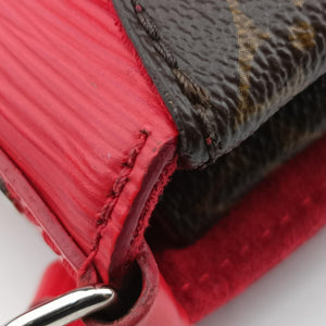 Pre-owned Louis Vuitton SAINT MICHEL Brown×COQUELICOT Monogram Canvas×epi M44031 shoulderbag | stylenewstar