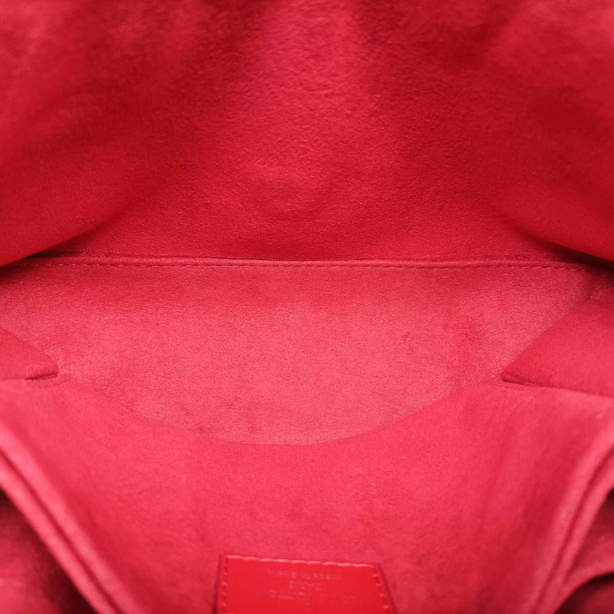 Pre-owned Louis Vuitton SAINT MICHEL Brown×COQUELICOT Monogram Canvas×epi M44031 shoulderbag | stylenewstar