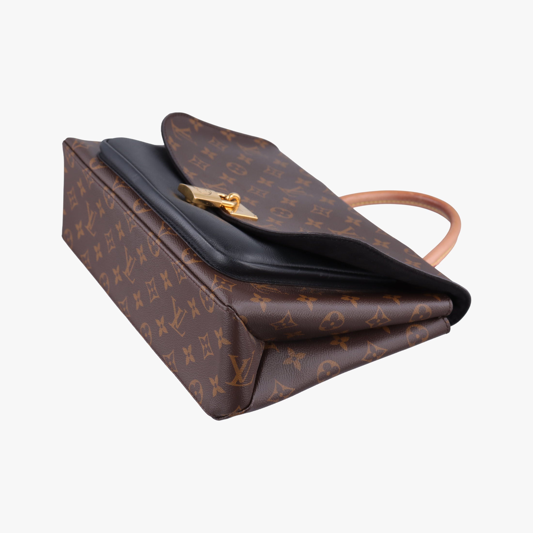 Pre-owned Louis Vuitton MARIGNAN brown×black Monogram Canvas×calf leather M44259 shoulderbag | stylenewstar