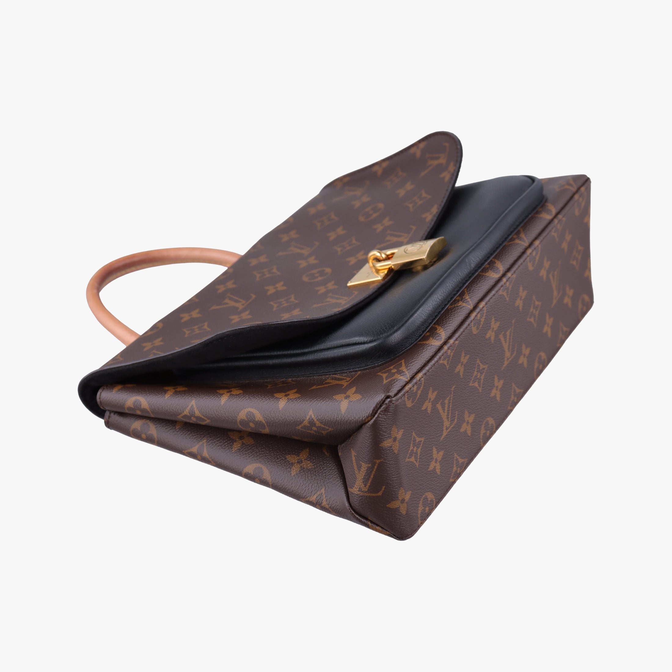 Pre-owned Louis Vuitton MARIGNAN brown×black Monogram Canvas×calf leather M44259 shoulderbag | stylenewstar
