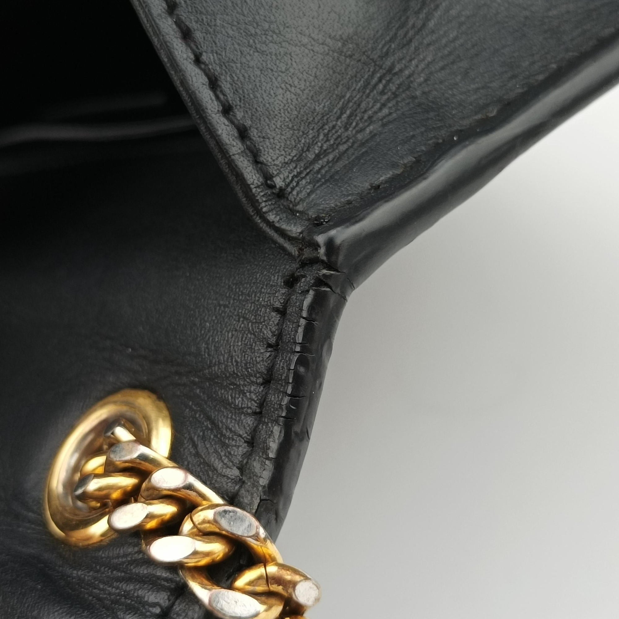 Pre-owned Yves Saint Laurent KATE Black Leather 354119 shoulderbag | stylenewstar
