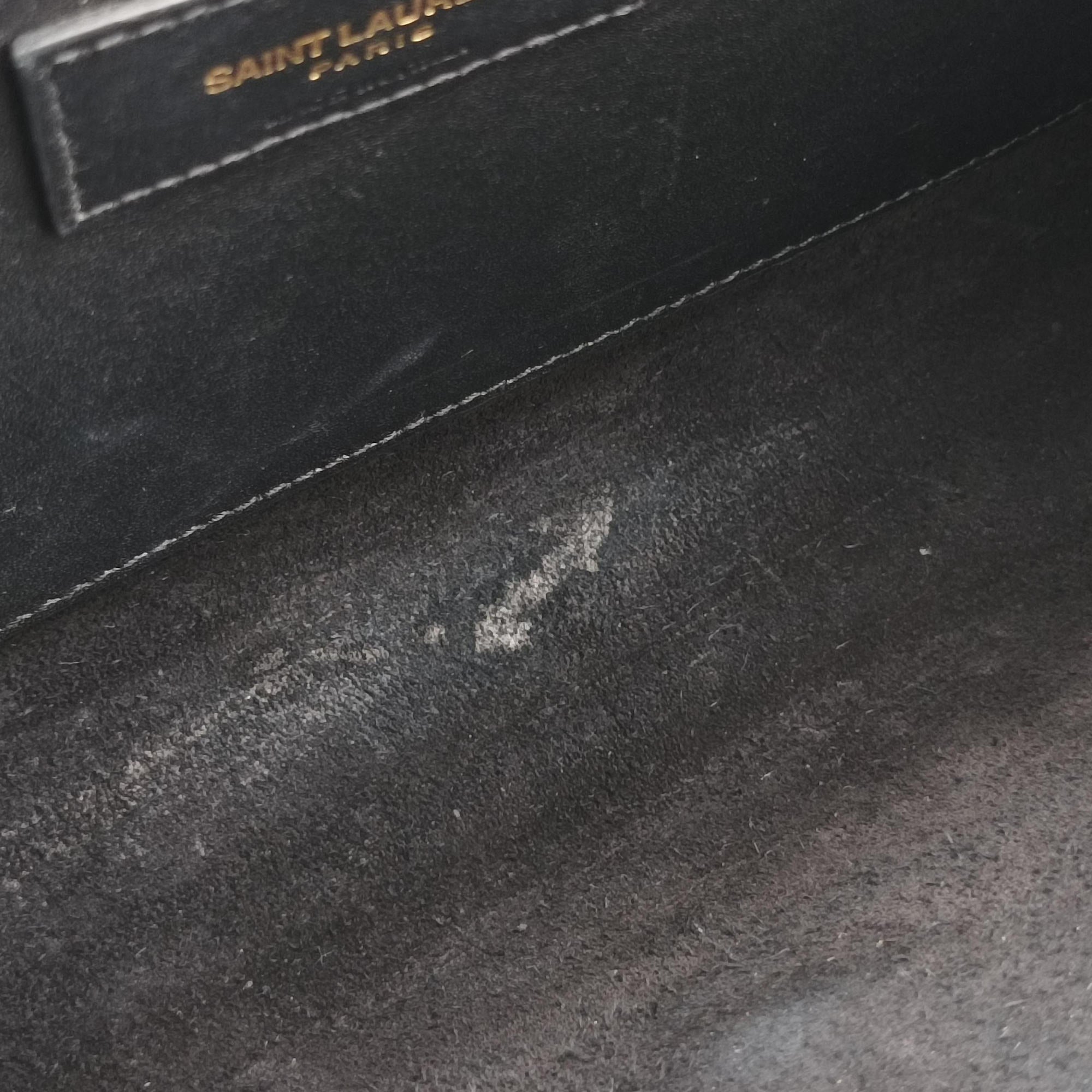 Pre-owned Yves Saint Laurent KATE Black Leather 354119 shoulderbag | stylenewstar
