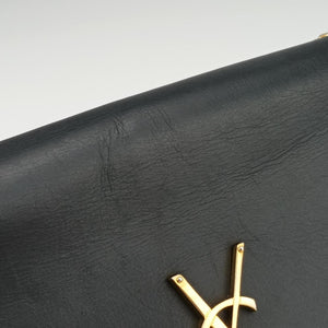 Pre-owned Yves Saint Laurent KATE Black Leather 354119 shoulderbag | stylenewstar