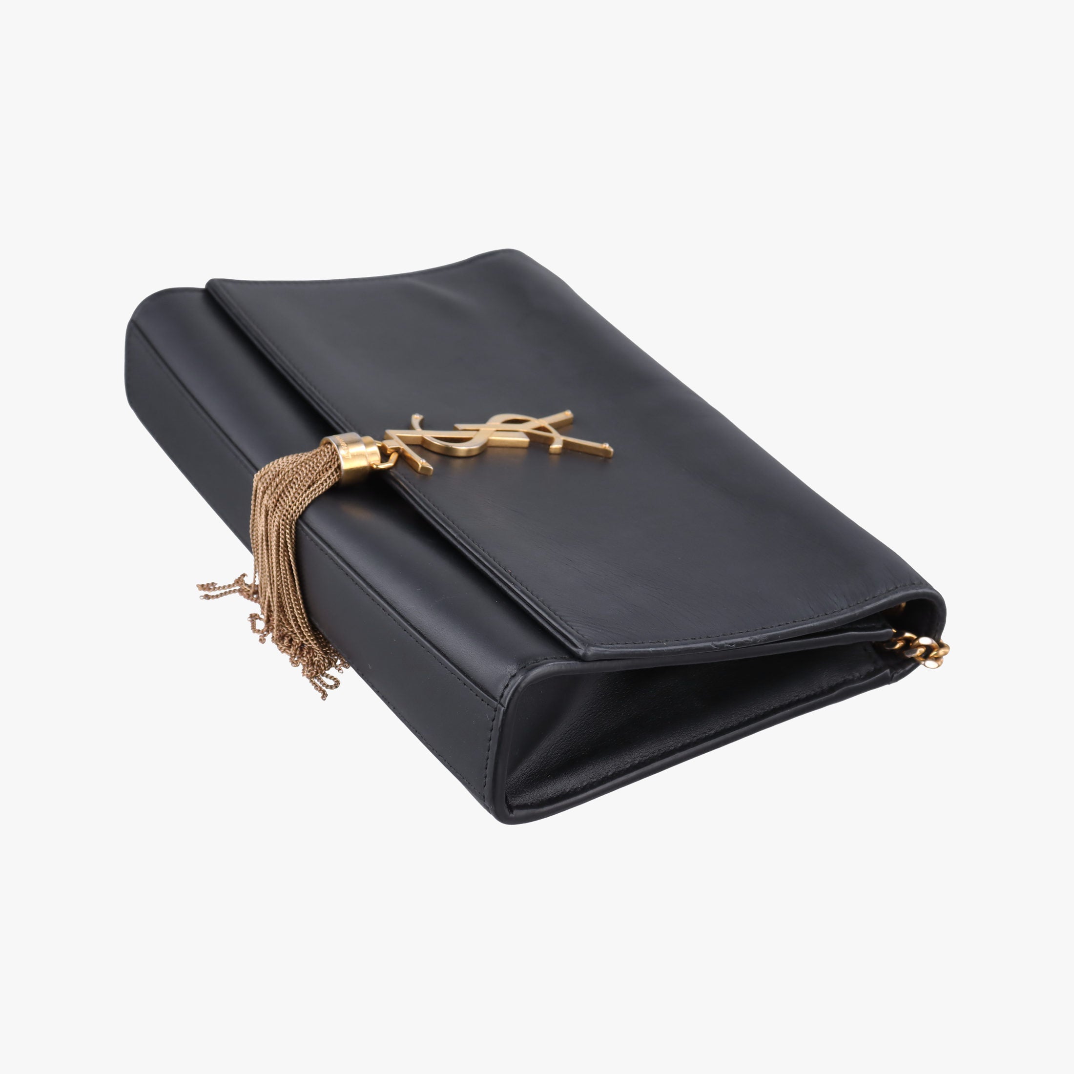 Pre-owned Yves Saint Laurent KATE Black Leather 354119 shoulderbag | stylenewstar