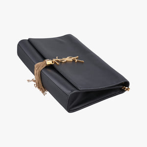 Pre-owned Yves Saint Laurent KATE Black Leather 354119 shoulderbag | stylenewstar