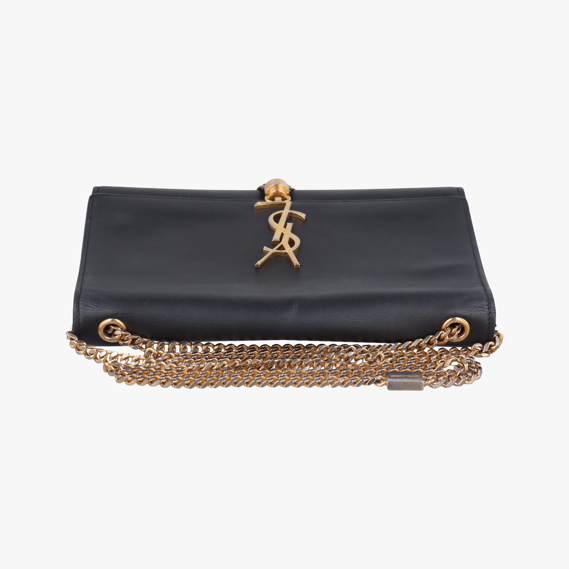 Pre-owned Yves Saint Laurent KATE Black Leather 354119 shoulderbag | stylenewstar