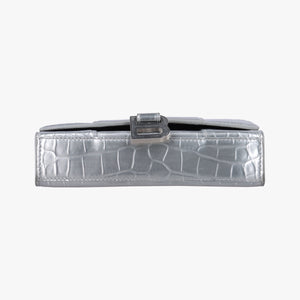 Pre-owned Balenciaga Hourglass Silver Leather  shoulderbag | stylenewstar