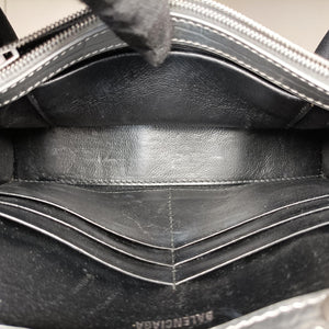 Pre-owned Balenciaga Hourglass Silver Leather  shoulderbag | stylenewstar