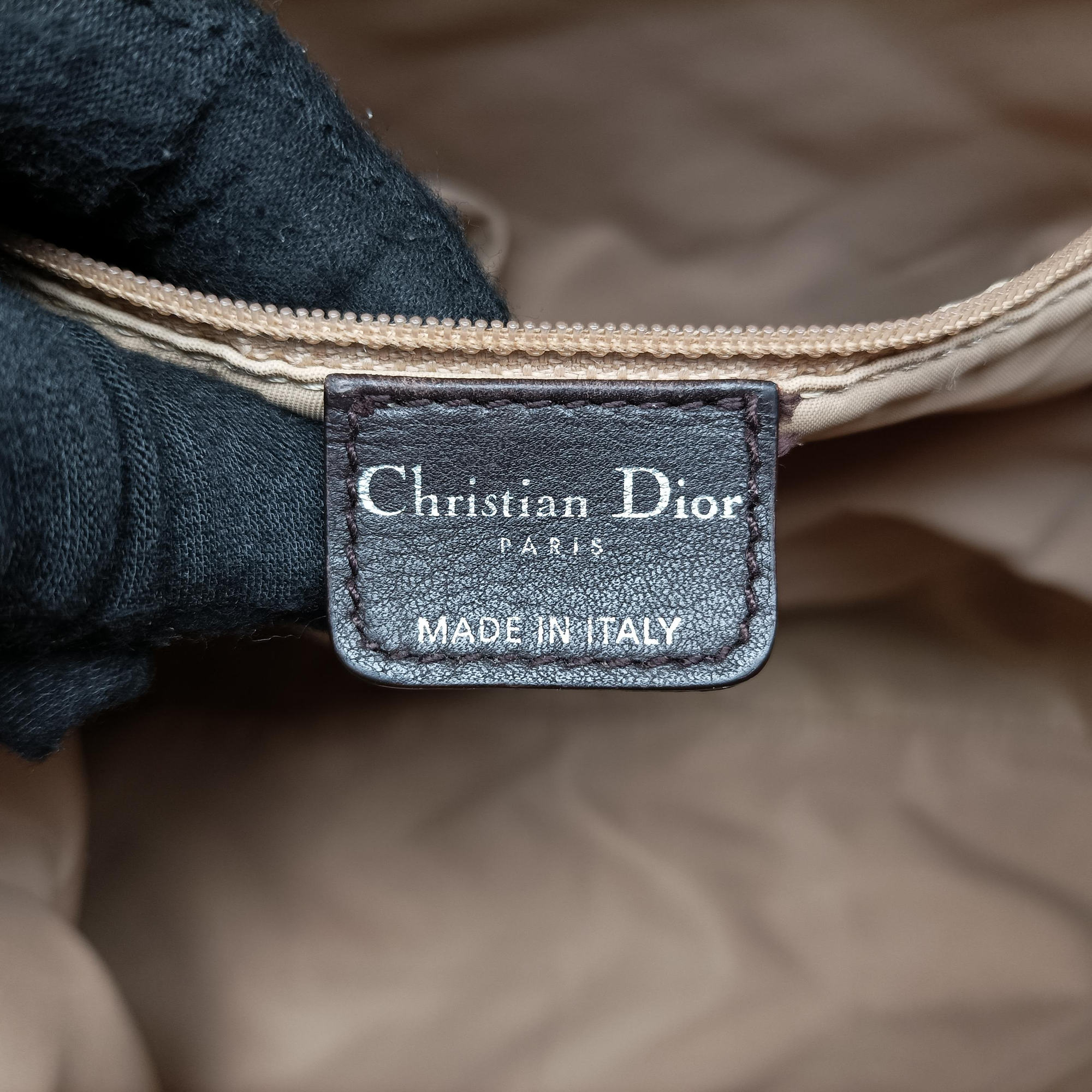Pre-owned Christian Dior Street Chic Messenger Brown ×Beige Jacquard Canvas×Leather  shoulderbag | stylenewstar