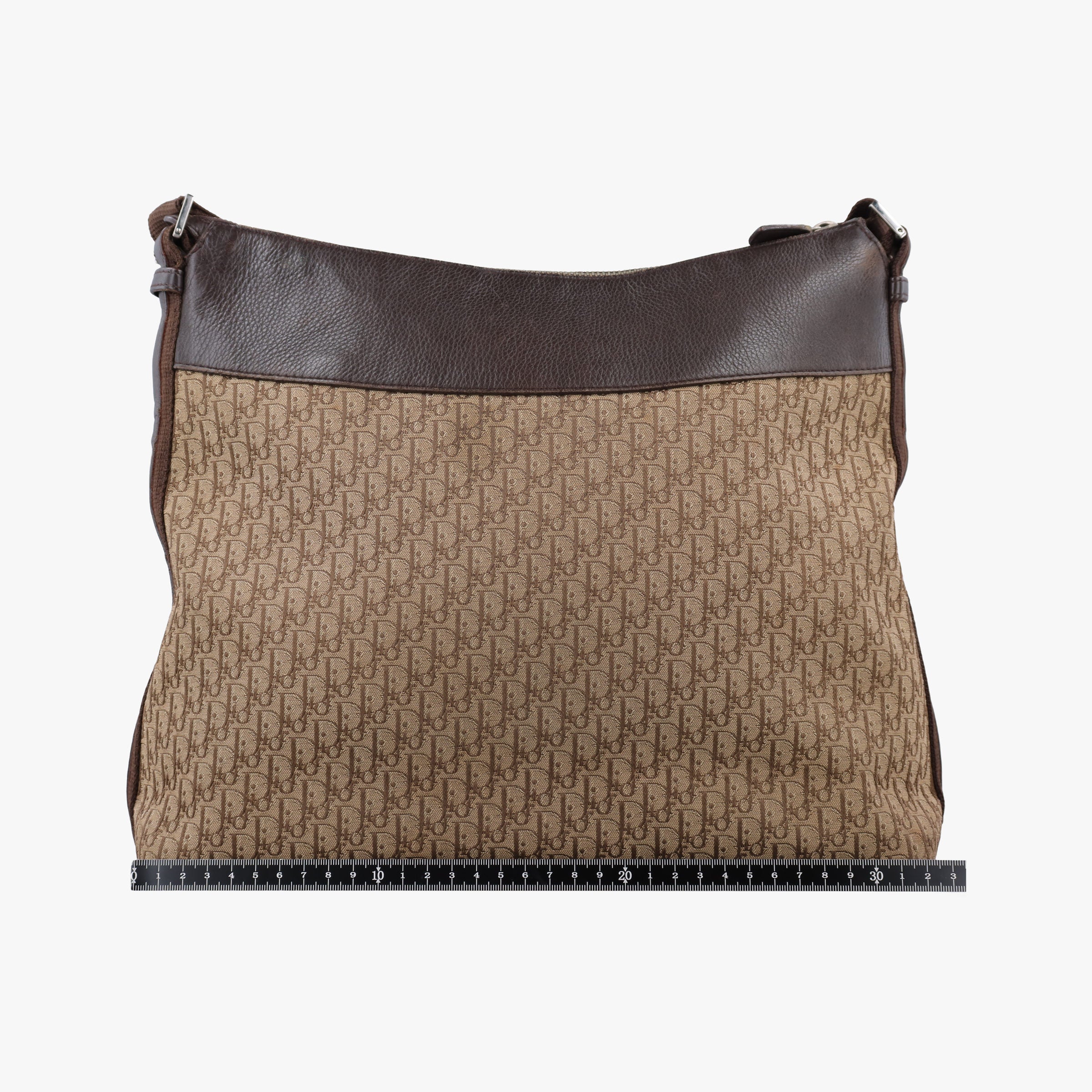 Pre-owned Christian Dior Street Chic Messenger Brown ×Beige Jacquard Canvas×Leather  shoulderbag | stylenewstar