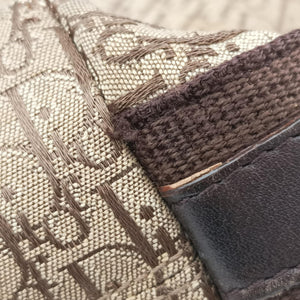 Pre-owned Christian Dior Street Chic Messenger Brown ×Beige Jacquard Canvas×Leather  shoulderbag | stylenewstar