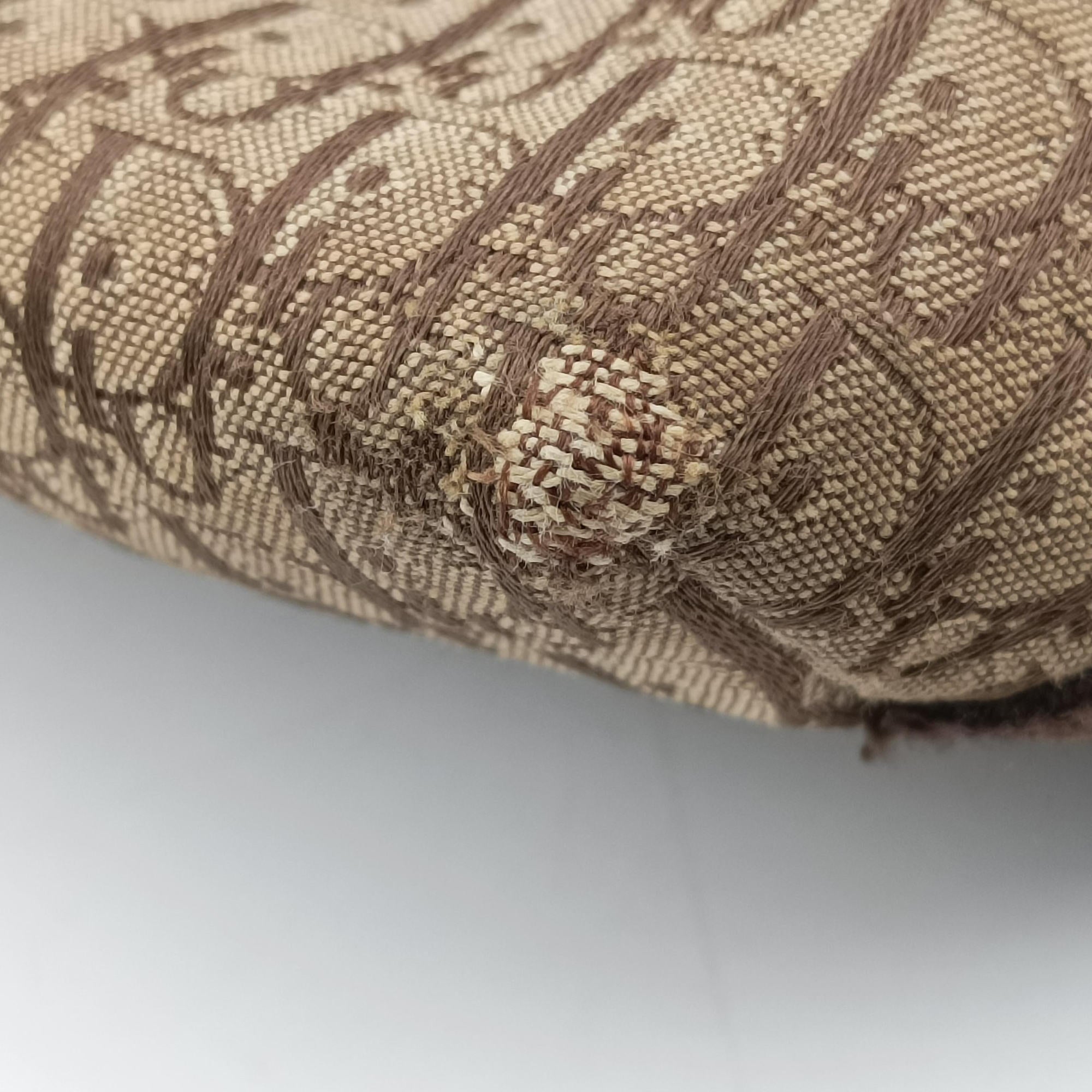 Pre-owned Christian Dior Street Chic Messenger Brown ×Beige Jacquard Canvas×Leather  shoulderbag | stylenewstar
