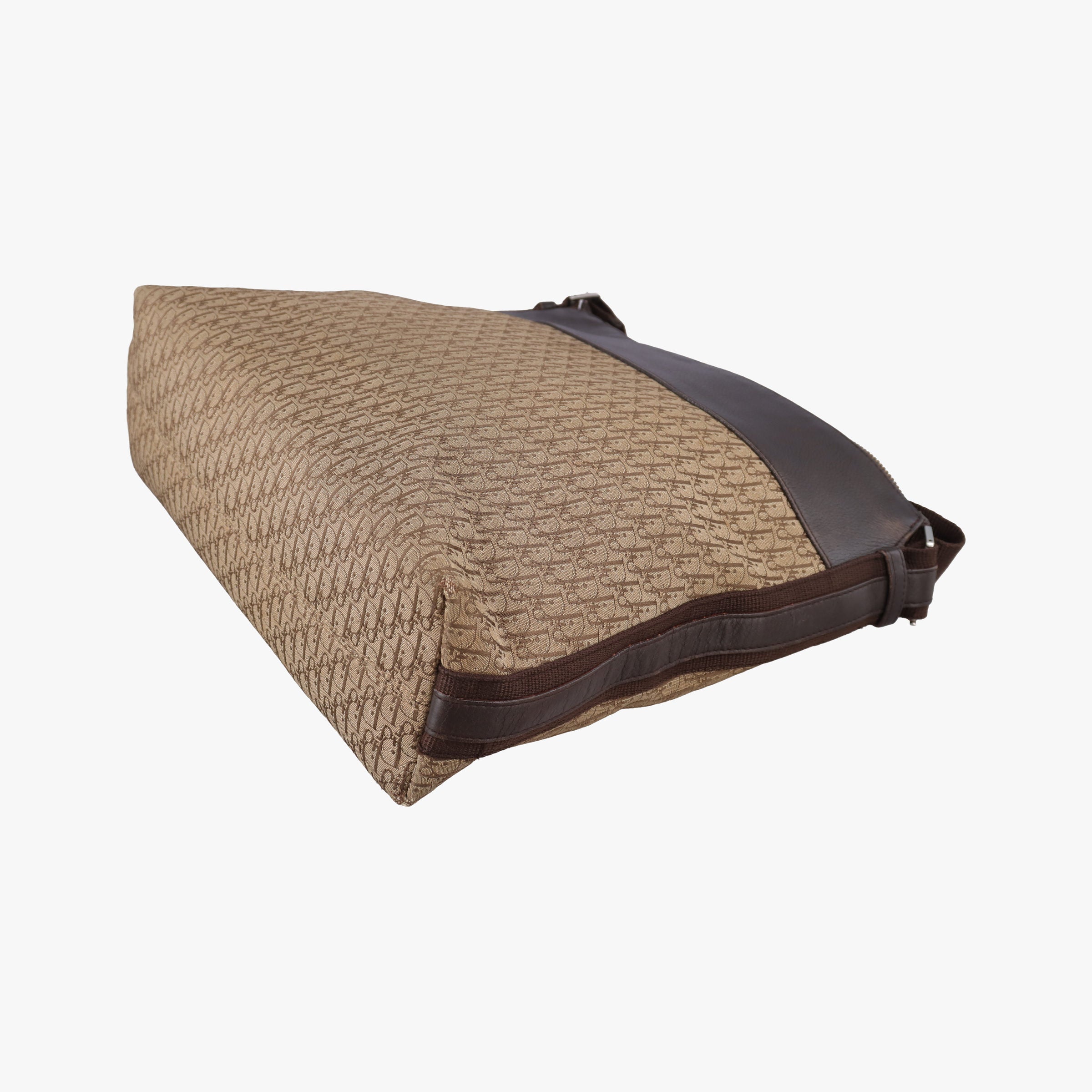 Pre-owned Christian Dior Street Chic Messenger Brown ×Beige Jacquard Canvas×Leather  shoulderbag | stylenewstar