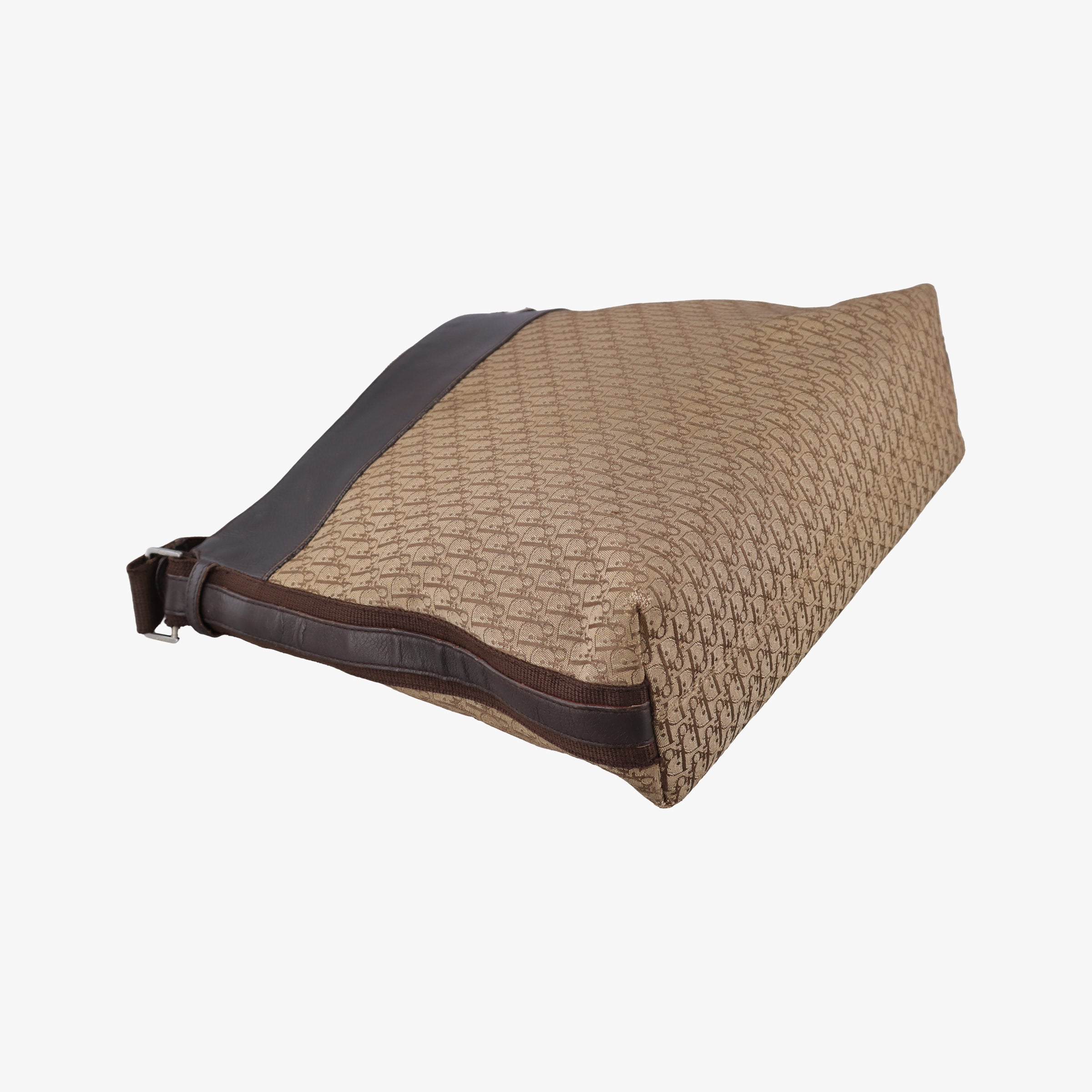 Pre-owned Christian Dior Street Chic Messenger Brown ×Beige Jacquard Canvas×Leather  shoulderbag | stylenewstar