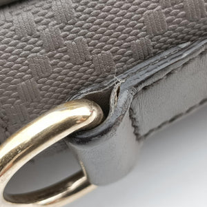 Pre-owned Gucci Diamante Grey Leather 208463 handbag | stylenewstar