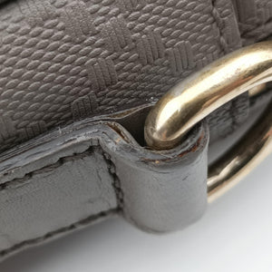 Pre-owned Gucci Diamante Grey Leather 208463 handbag | stylenewstar