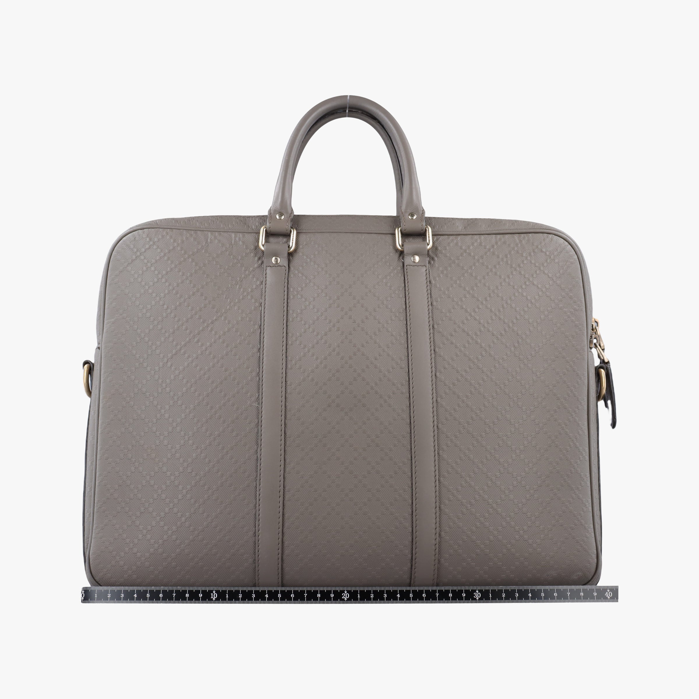 Pre-owned Gucci Diamante Grey Leather 208463 handbag | stylenewstar