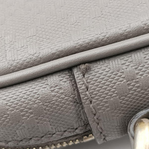 Pre-owned Gucci Diamante Grey Leather 208463 handbag | stylenewstar