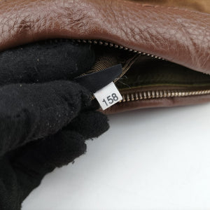 Secondhand Prada Tessuto Nappa Gaufre Satchel Rovere Brown nylon×Leather  shoulderbag | stylenewstar