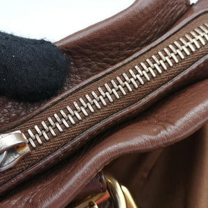 Secondhand Prada Tessuto Nappa Gaufre Satchel Rovere Brown nylon×Leather  shoulderbag | stylenewstar