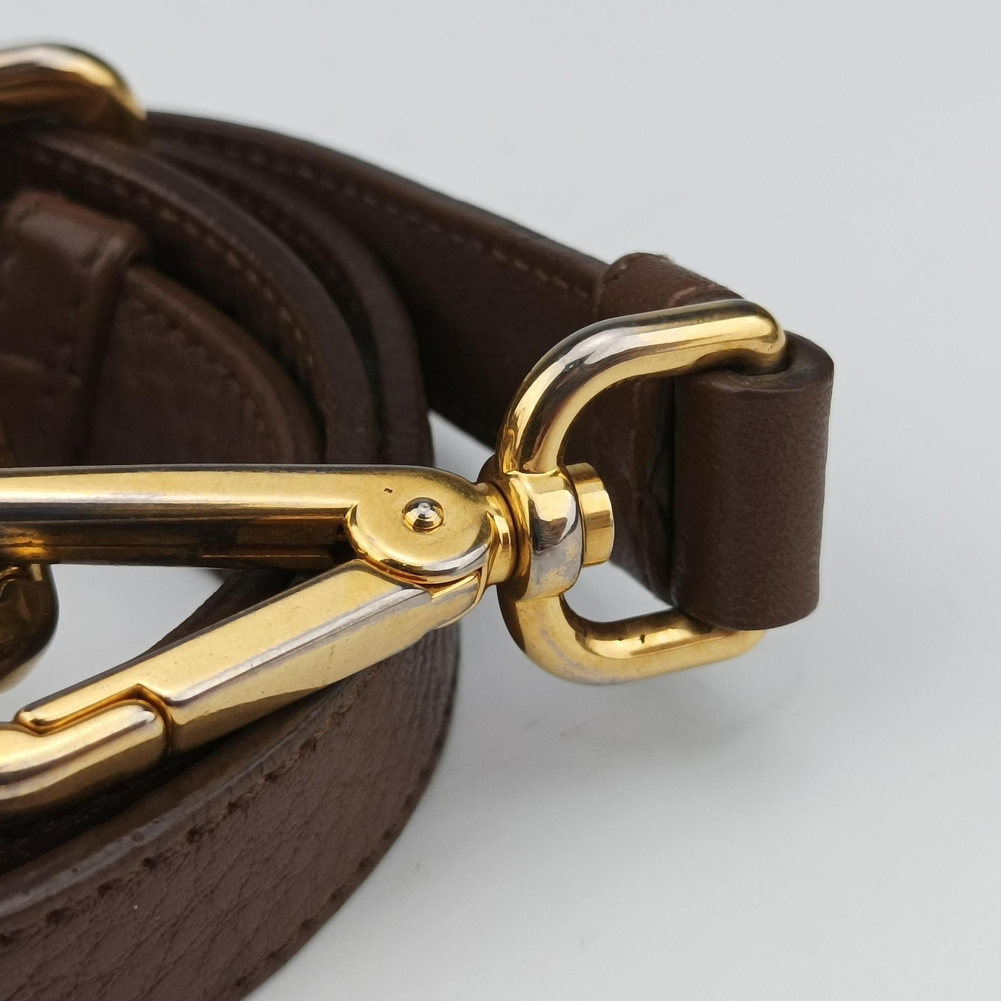 Secondhand Prada Tessuto Nappa Gaufre Satchel Rovere Brown nylon×Leather  shoulderbag | stylenewstar