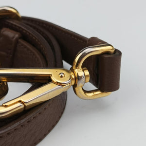Secondhand Prada Tessuto Nappa Gaufre Satchel Rovere Brown nylon×Leather  shoulderbag | stylenewstar