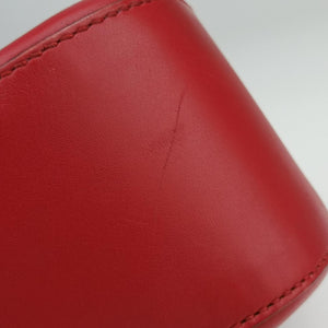 Pre-owned Gucci Lady Web Red Leather 380573 shoulderbag | stylenewstar