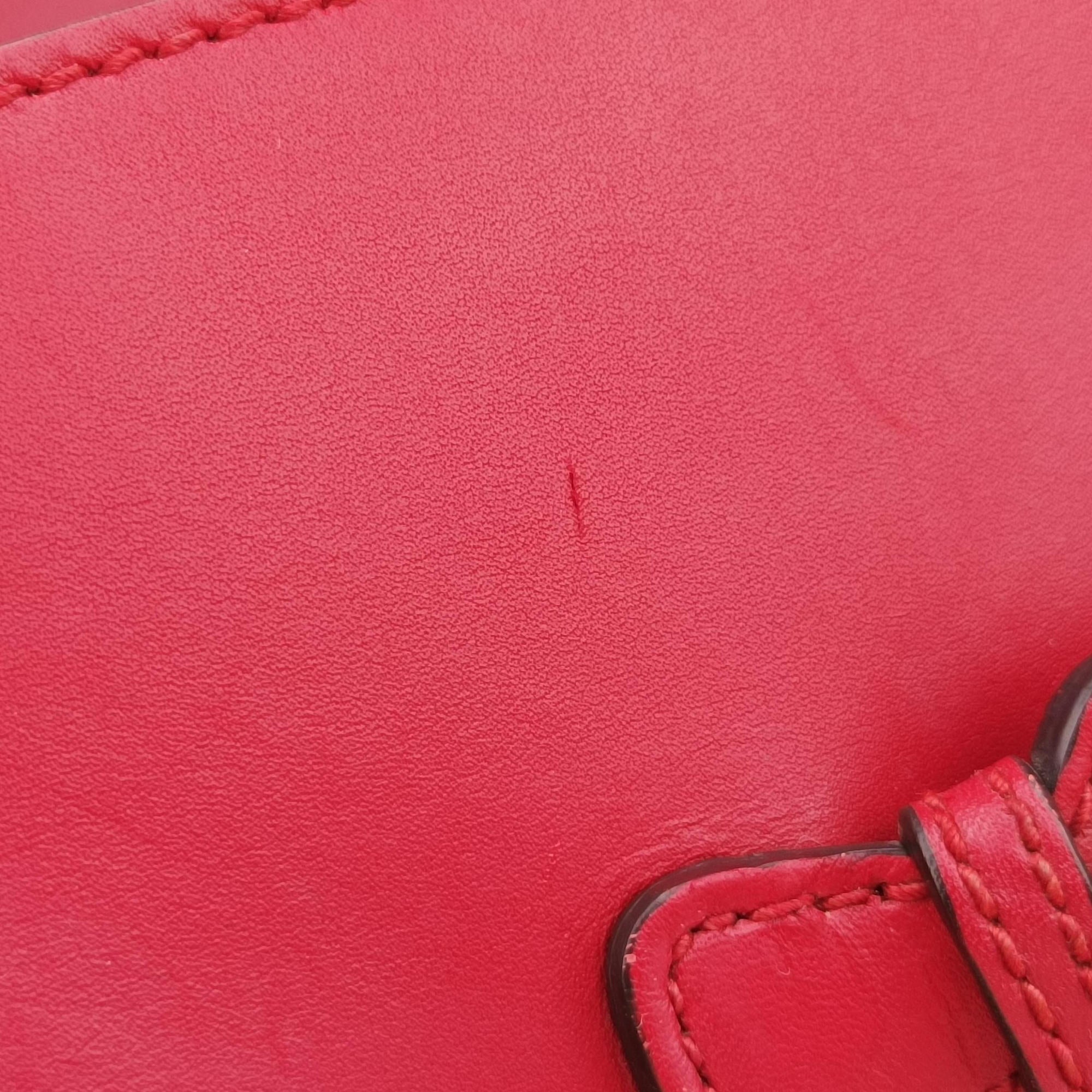 Pre-owned Gucci Lady Web Red Leather 380573 shoulderbag | stylenewstar