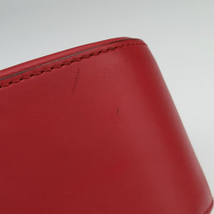Pre-owned Gucci Lady Web Red Leather 380573 shoulderbag | stylenewstar