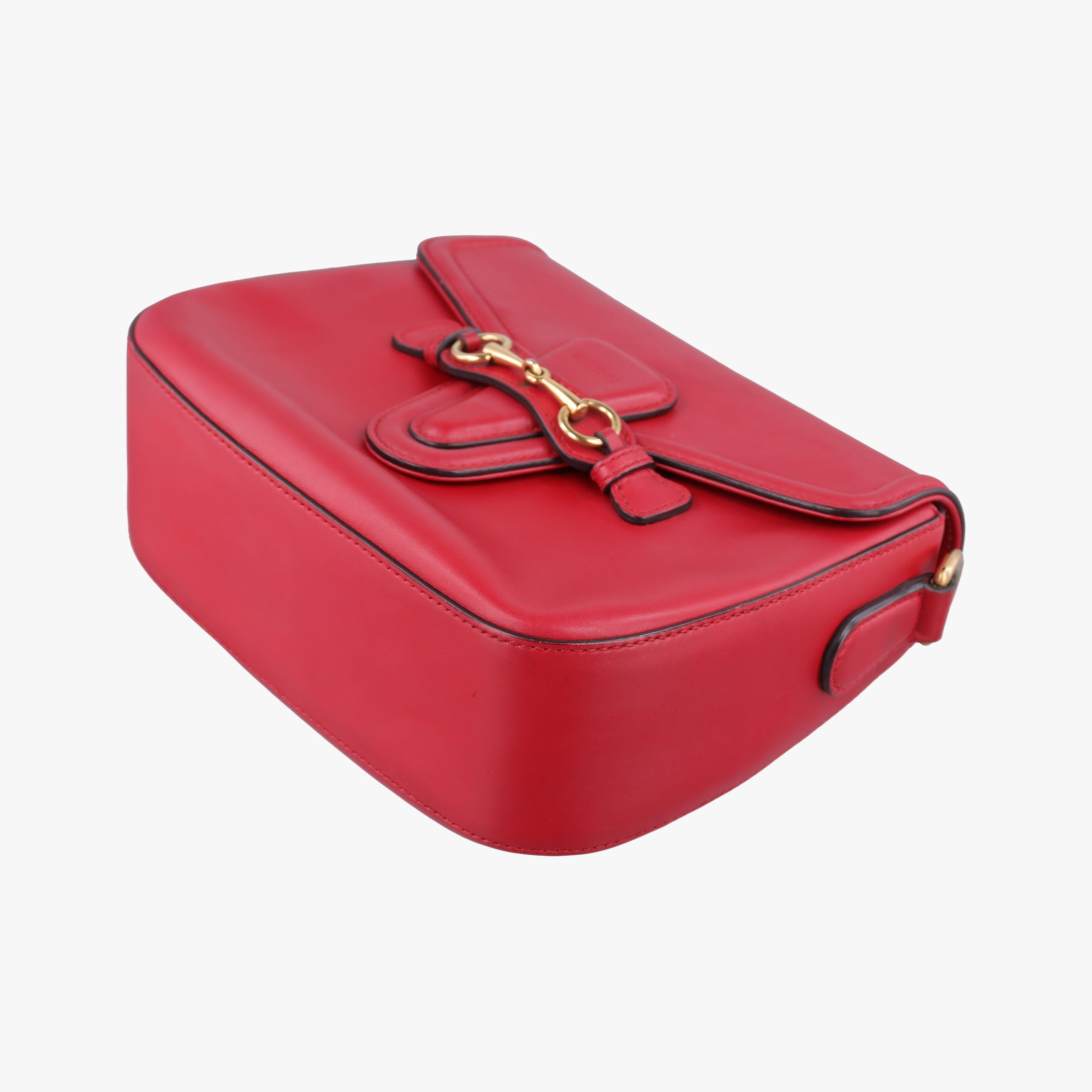 Pre-owned Gucci Lady Web Red Leather 380573 shoulderbag | stylenewstar