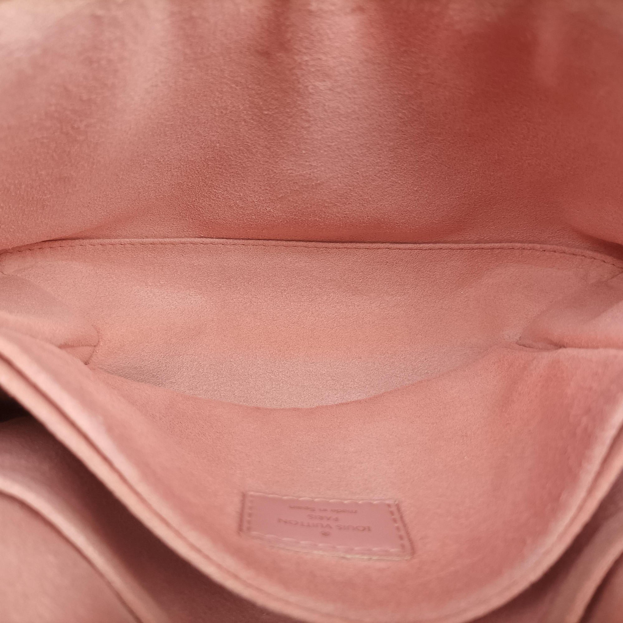 Pre-owned Louis Vuitton SAINT MICHEL Monogram×Rose Ballerine Monogram Canvas×epi M44033 shoulderbag | stylenewstar