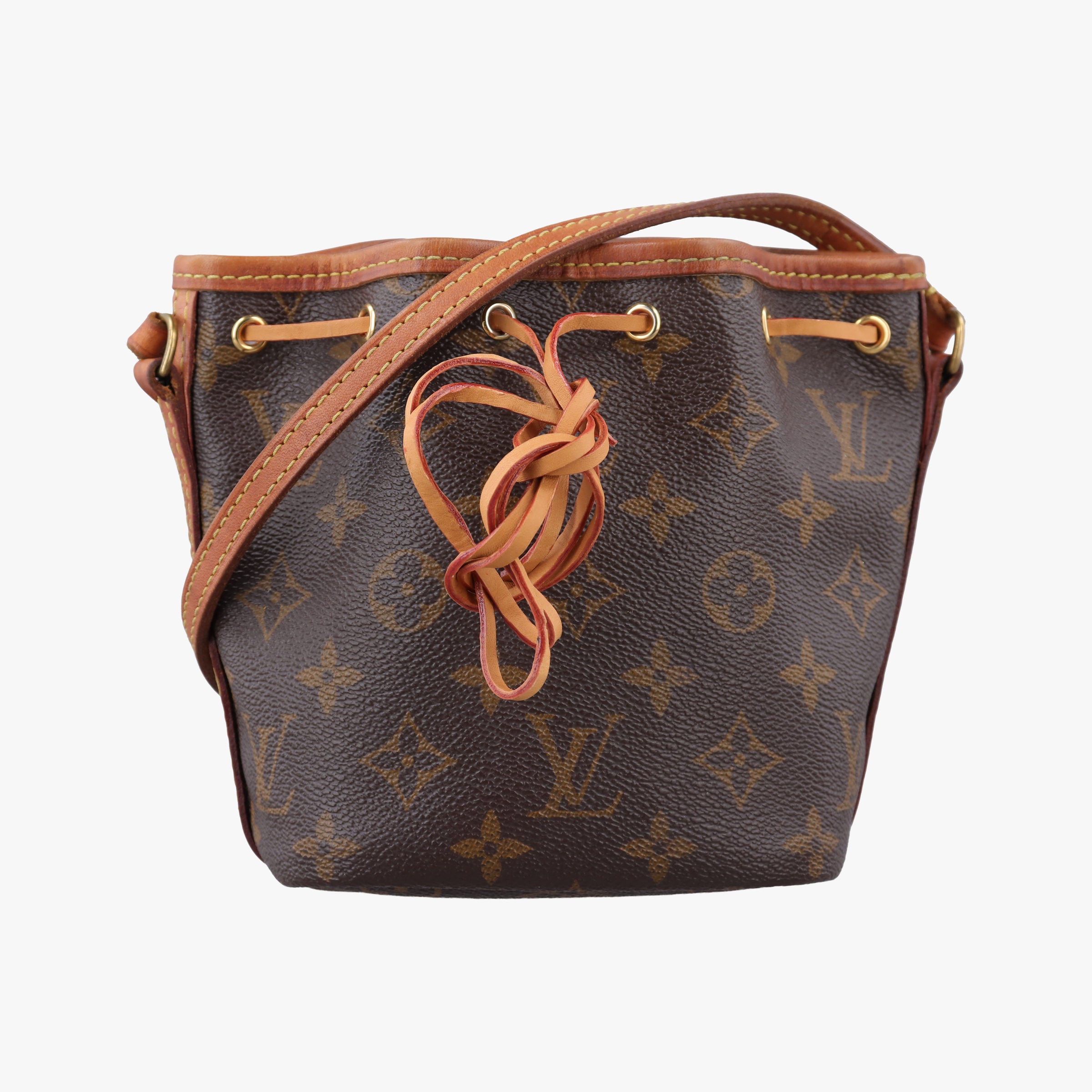Pre-owned Louis Vuitton Nano Noe Brown Monogram Canvas M41346 shoulderbag | stylenewstar