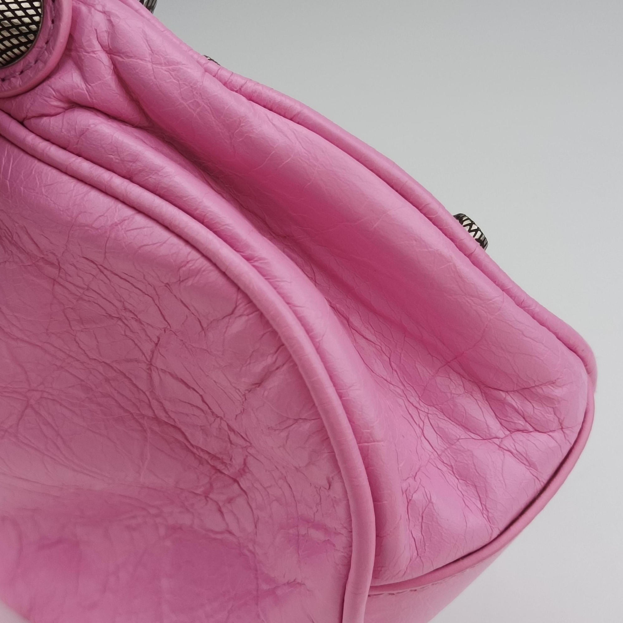 Vintage Balenciaga Le Cagole mini Pink Leather  shoulderbag | stylenewstar