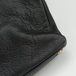 Pre-owned VERSACE Vintage Medusa Medallion Black Leather  shoulderbag | stylenewstar