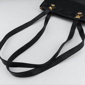 Pre-owned VERSACE Vintage Medusa Medallion Black Leather  shoulderbag | stylenewstar