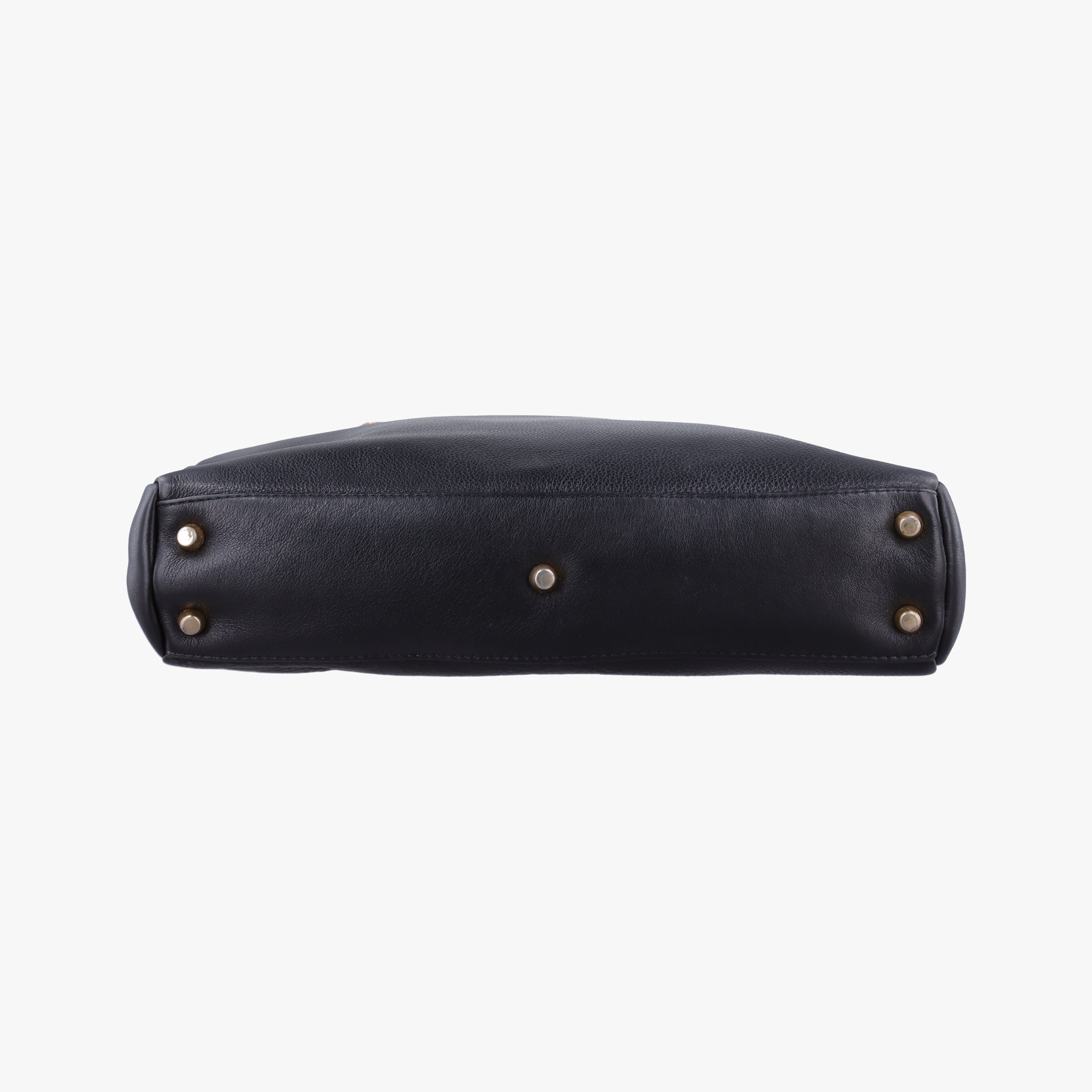 Pre-owned VERSACE Vintage Medusa Medallion Black Leather  shoulderbag | stylenewstar