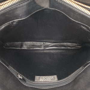 Pre-owned VERSACE Vintage Medusa Medallion Black Leather  shoulderbag | stylenewstar
