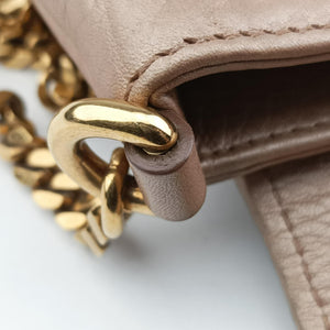 Pre-owned Gucci 1973 Double G Golden-pink Leather 251821 shoulderbag | stylenewstar